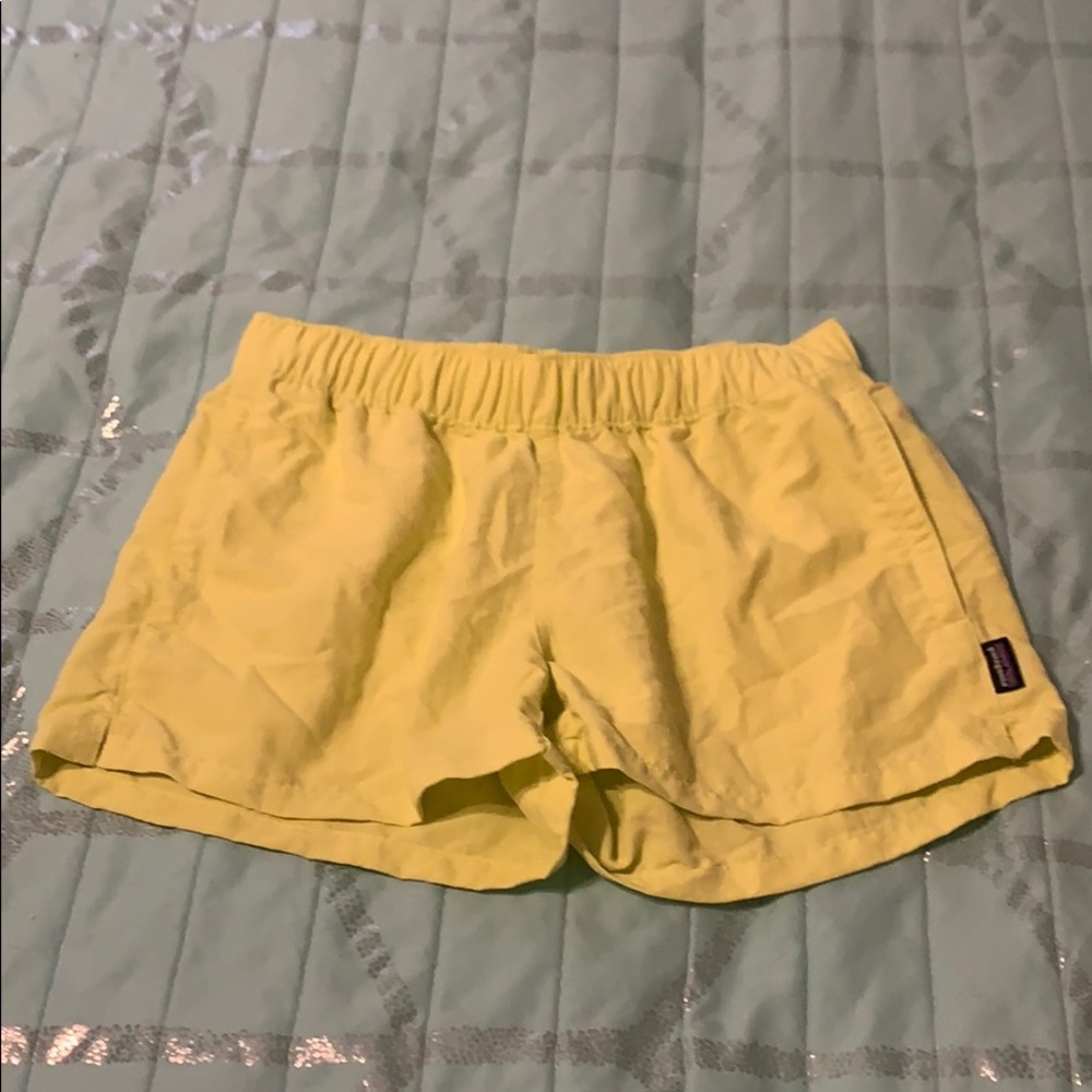 Yellow Patagonia shorts